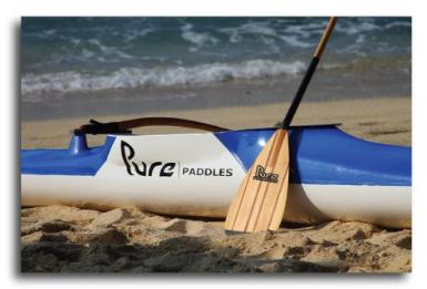 Pure paddle with V1 rudderless canoe